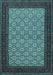 Machine Washable Persian Light Blue Traditional Rug, wshtr1593lblu