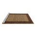 Sideview of Machine Washable Persian Brown Traditional Rug, wshtr1593brn