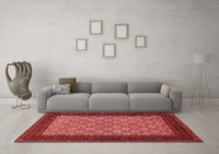 Machine Washable Persian Red Traditional Rug, wshtr1593red