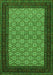 Serging Thickness of Machine Washable Persian Green Traditional Area Rugs, wshtr1593grn