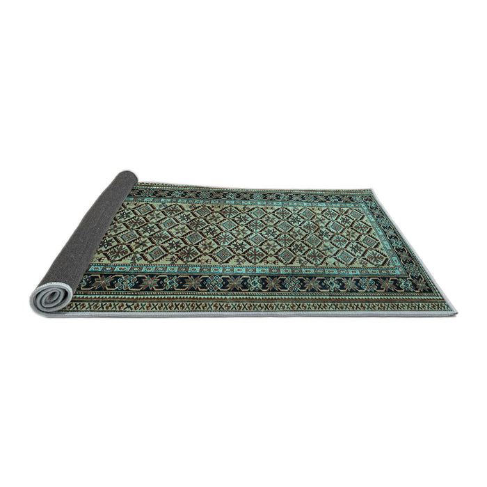 Sideview of Persian Light Blue Traditional Rug, tr1594lblu