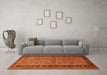 Machine Washable Persian Orange Traditional Area Rugs in a Living Room, wshtr1594org