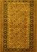 Machine Washable Persian Yellow Traditional Rug, wshtr1594yw