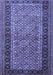 Machine Washable Persian Blue Traditional Rug, wshtr1594blu