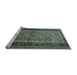 Sideview of Machine Washable Persian Light Blue Traditional Rug, wshtr1594lblu