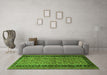 Machine Washable Persian Green Traditional Area Rugs in a Living Room,, wshtr1594grn