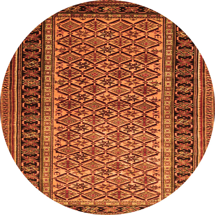 Machine Washable Persian Orange Traditional Area Rugs, wshtr1594org