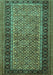 Machine Washable Persian Turquoise Traditional Area Rugs, wshtr1594turq