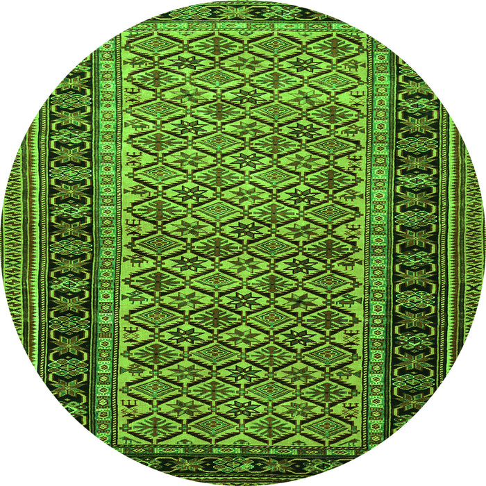 Square Persian Green Traditional Rug, tr1594grn