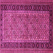 Square Machine Washable Persian Pink Traditional Rug, wshtr1594pnk