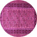 Round Persian Pink Traditional Rug, tr1594pnk