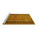 Sideview of Machine Washable Persian Yellow Traditional Rug, wshtr1594yw