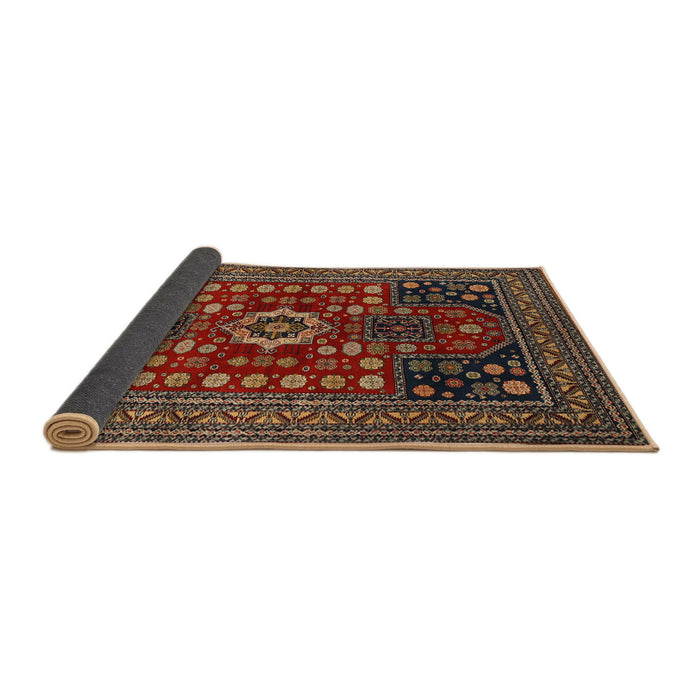 Sideview of Traditional Deep Red Persian Rug, tr1595