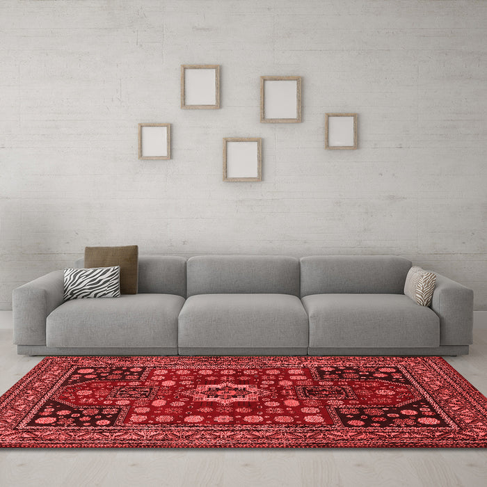Traditional Red Washable Rugs