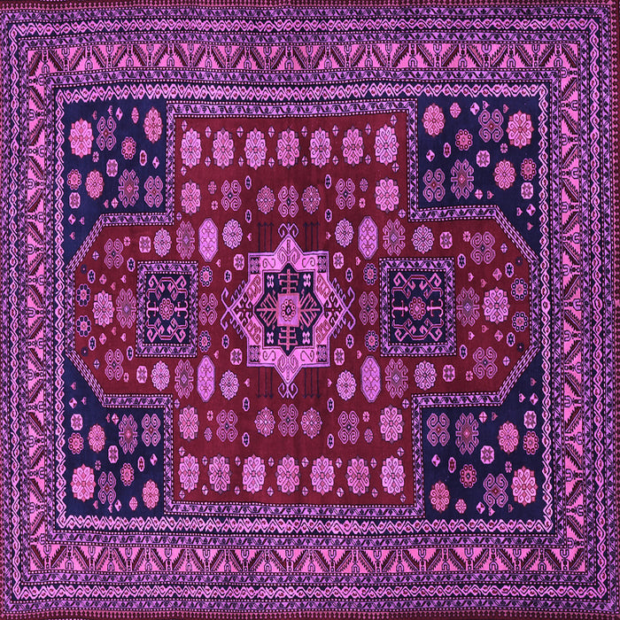 Square Persian Purple Traditional Rug, tr1595pur