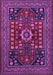 Machine Washable Persian Purple Traditional Area Rugs, wshtr1595pur