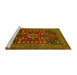 Sideview of Machine Washable Persian Yellow Traditional Rug, wshtr1595yw