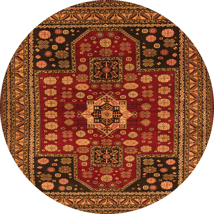Square Persian Orange Traditional Rug, tr1595org