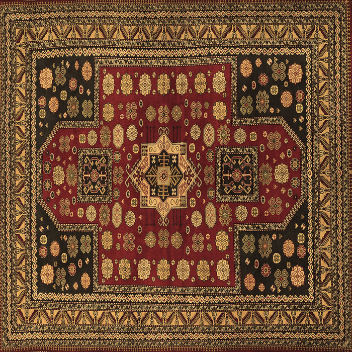Square Persian Brown Traditional Rug, tr1595brn