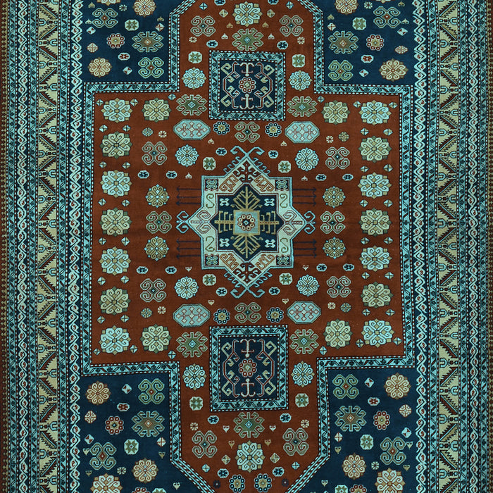 Machine Washable Persian Light Blue Traditional Rug, wshtr1595lblu