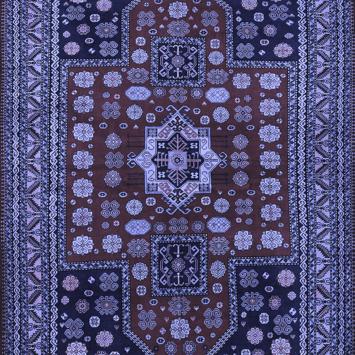 Machine Washable Persian Blue Traditional Rug, wshtr1595blu