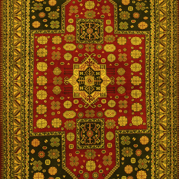 Machine Washable Persian Yellow Traditional Rug, wshtr1595yw