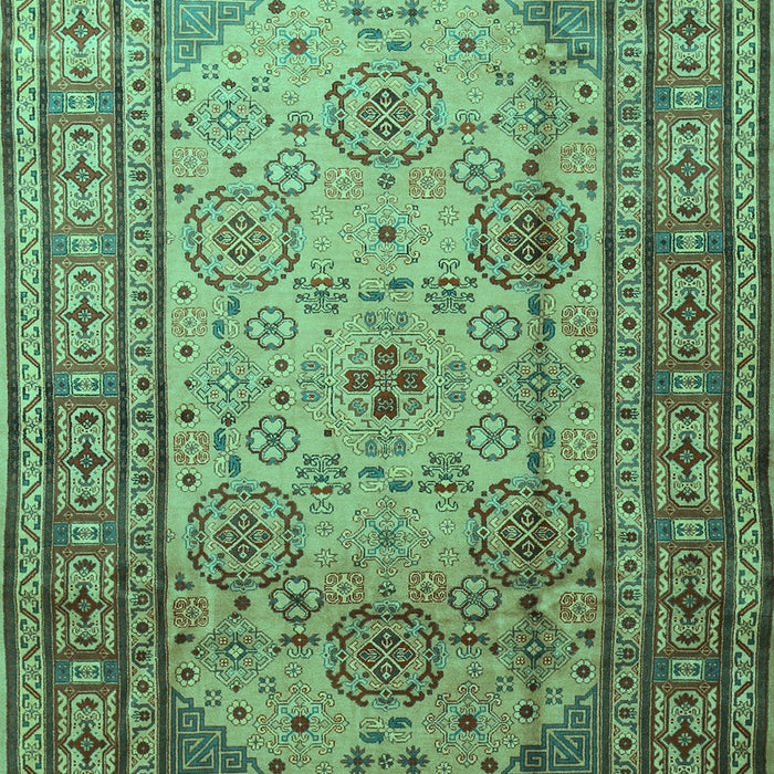 Machine Washable Persian Turquoise Traditional Area Rugs, wshtr1596turq