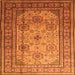 Serging Thickness of Persian Orange Traditional Rug, tr1596org