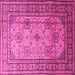 Square Persian Pink Traditional Rug, tr1596pnk