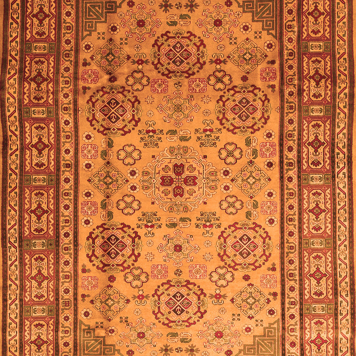 Serging Thickness of Machine Washable Persian Orange Traditional Area Rugs, wshtr1596org