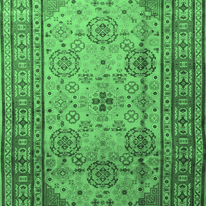 Machine Washable Persian Emerald Green Traditional Area Rugs, wshtr1596emgrn