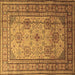 Square Persian Brown Traditional Rug, tr1596brn