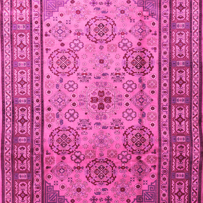 Machine Washable Persian Pink Traditional Rug, wshtr1596pnk