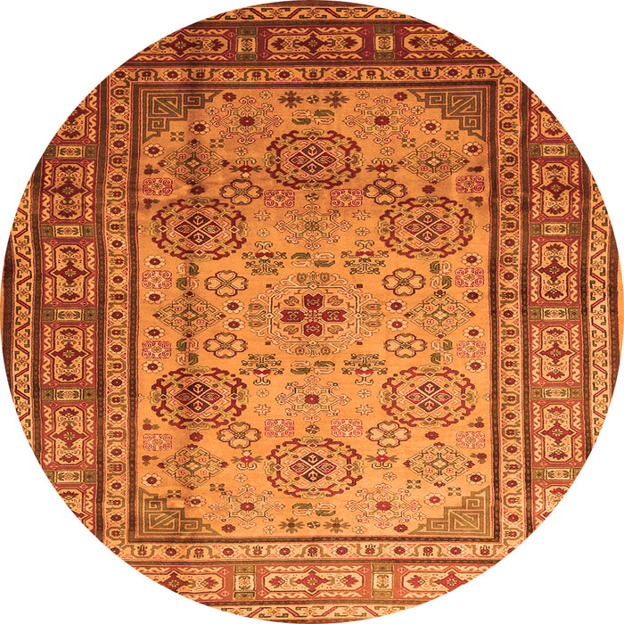 Square Persian Orange Traditional Rug, tr1596org