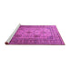 Sideview of Machine Washable Persian Purple Traditional Area Rugs, wshtr1596pur