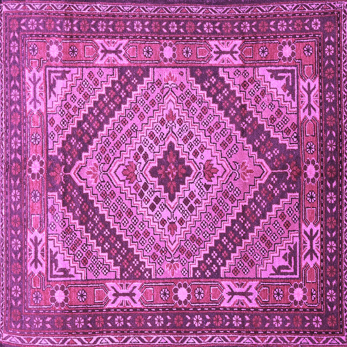 Square Machine Washable Persian Purple Traditional Area Rugs, wshtr1597pur
