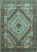 Machine Washable Persian Light Blue Traditional Rug, wshtr1597lblu