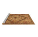 Sideview of Machine Washable Persian Brown Traditional Rug, wshtr1597brn