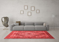 Machine Washable Persian Red Traditional Rug, wshtr1597red