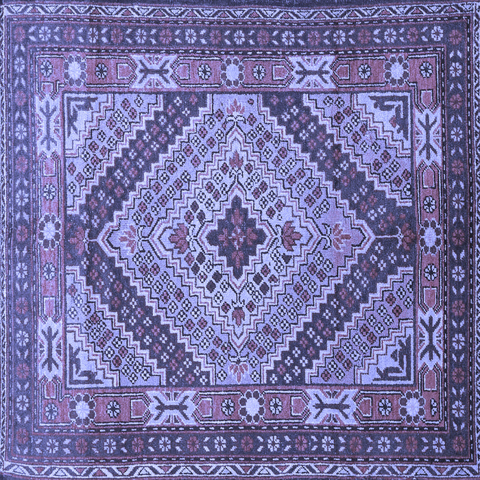 Square Persian Blue Traditional Rug, tr1597blu