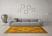 Machine Washable Persian Yellow Traditional Rug in a Living Room, wshtr1597yw