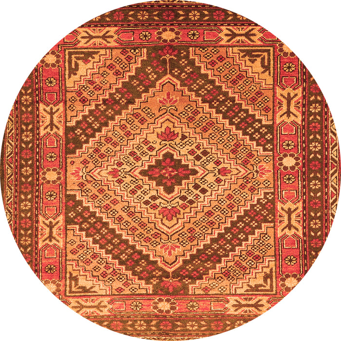Machine Washable Persian Orange Traditional Area Rugs, wshtr1597org