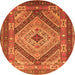 Machine Washable Persian Orange Traditional Area Rugs, wshtr1597org