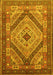 Machine Washable Persian Yellow Traditional Rug, wshtr1597yw