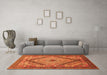 Machine Washable Persian Orange Traditional Area Rugs in a Living Room, wshtr1597org