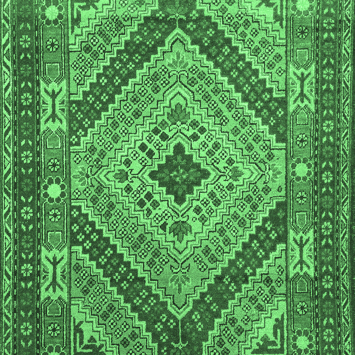 Machine Washable Persian Emerald Green Traditional Area Rugs, wshtr1597emgrn
