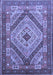 Machine Washable Persian Blue Traditional Rug, wshtr1597blu