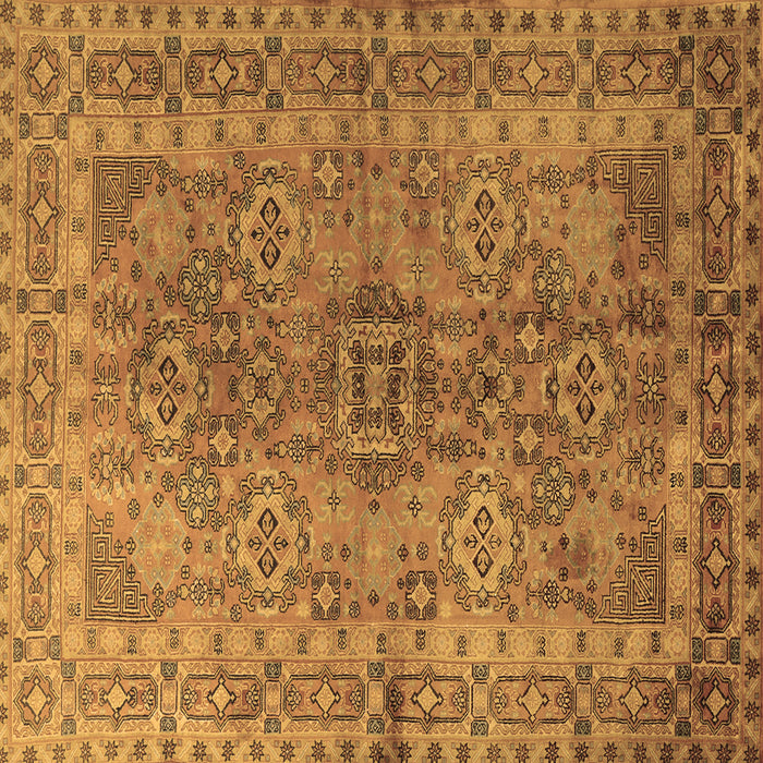 Square Persian Brown Traditional Rug, tr1598brn