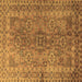 Square Persian Brown Traditional Rug, tr1598brn