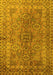 Machine Washable Persian Yellow Traditional Rug, wshtr1598yw